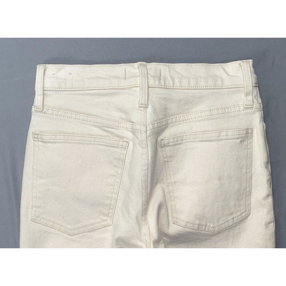 Madewell White Perfect Vintage Straight Jeans with Frayed Hem - Picture 5 of 5